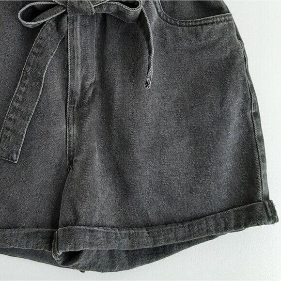 VERO MODA Tamira High Rise Stretch Paperbag Waist Jean Shorts Sz S - Picture 4 of 12